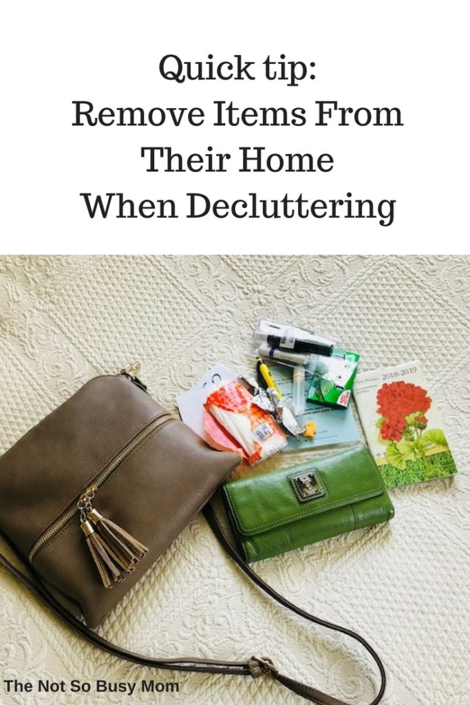 Quick Tip: Remove Items From Their Home When Decluttering
